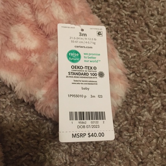 Carter’s Baby Winter Bodysuit Size 3M - Picture 4 of 7